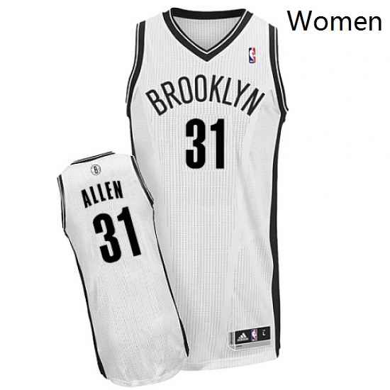 Womens Adidas Brooklyn Nets 31 Jarrett Allen Authentic White Home NBA Jersey